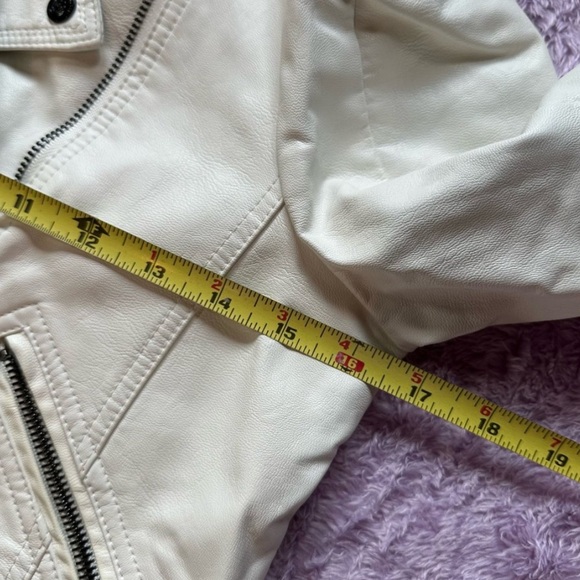 👽[ Apperloth ] White Zipper Motorcycle Jacket - Picture 14 of 14